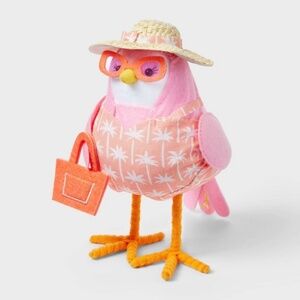Featherly Friends Coral Fabric Bird Decor - Target Sun Squad